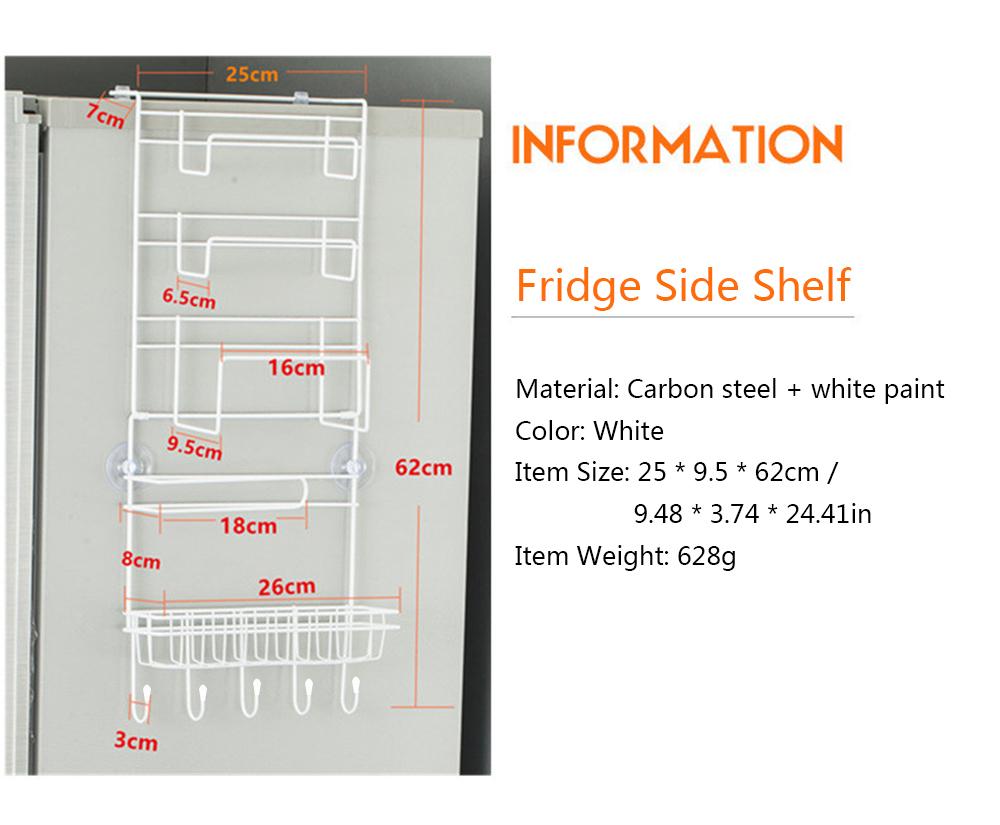Giá Đỡ tủ lạnh Tủ Lạnh Kệ Bên Hông Nhiều Lớp Sidewall Giá Đỡ Bếp Nhà Tổ Chức Hộ Gia Đình Treo Móc Gấp Tủ Lạnh Bảo Quản