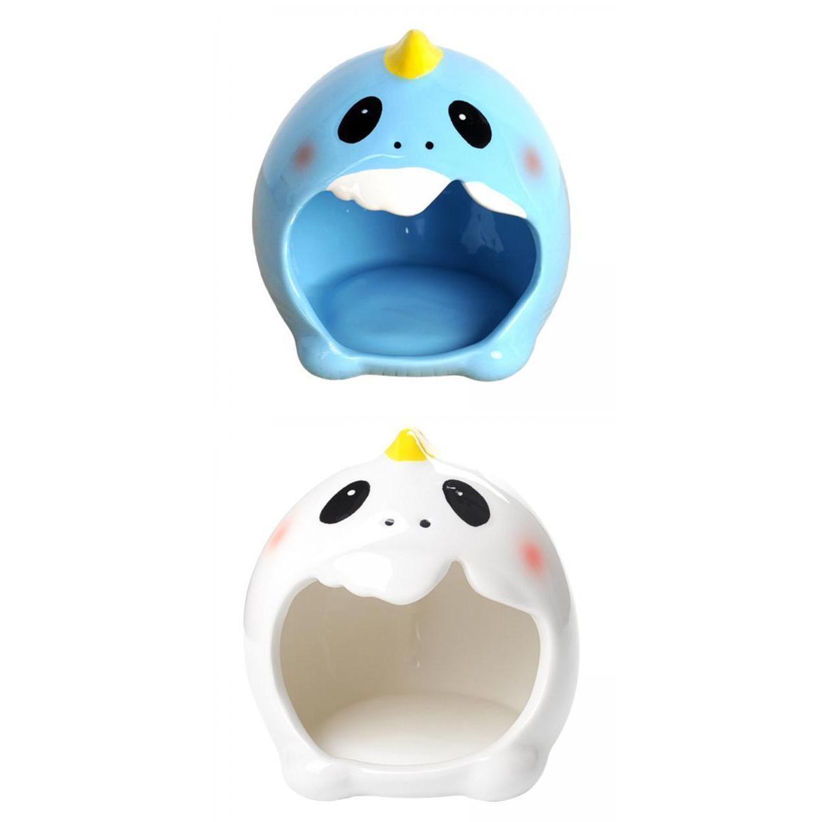 2 PCS Ceramic Hamster Nest Small Animal House Cage Toys Pet Nesting Mini Hut