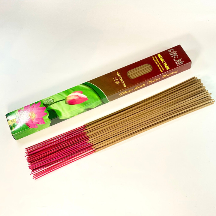 Nhang Trầm Hương Đặc Biệt-Dài 38cm-180gr-30cây-Trầm hương Phúc Linh-Trầm Hương Nguyên Chất, Cam Kết Không Hương Liệu và Hóa Chất