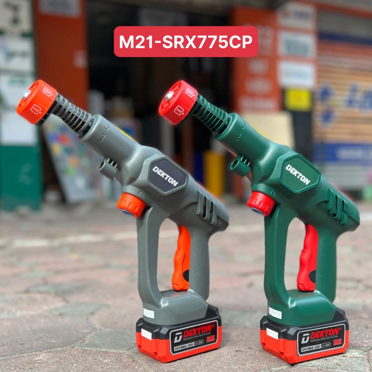 COMBO Máy xịt rửa xe dùng pin Dekton M21-SRX775CP KÈM 1 PIN M21-B3A5C + 1 SẠC M21-S20 DEKTON - KM_T8 -HÀNG CHÍNH HÃNG