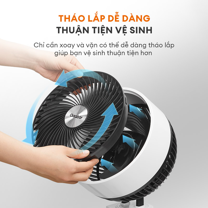 Quạt tuần hoàn không khí Gaabor GFD-N240A gió đối lưu độ ồn thấp  - Hàng chính hãng