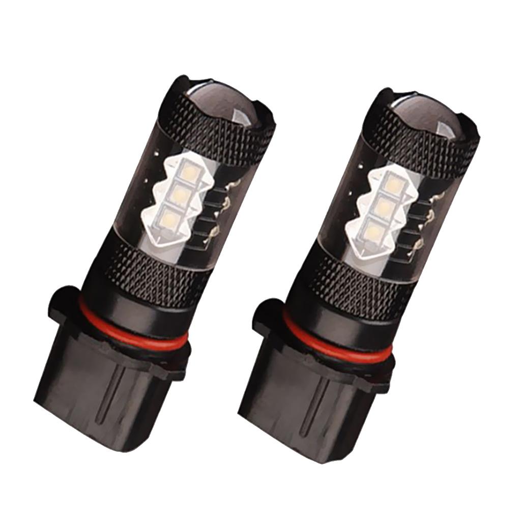 2 Trắng P13W Bóng Đèn LED LED Đèn Pha Ô Tô Trước Lái Xe Đèn DRL