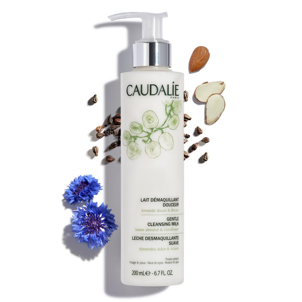 Caudalie Lait Démaquillante Doucer - Sữa Tẩy Trang Chiết Xuất Hạnh Nhân Và Dầu Hạt Nho 200ml