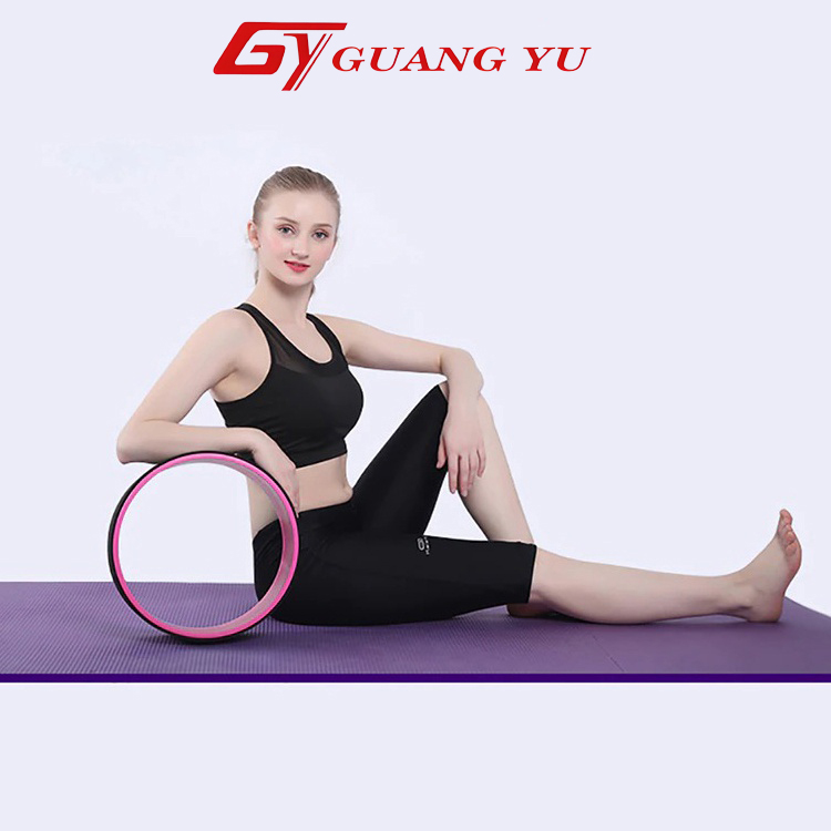 Vòng tập yoga mới có gai massage , bánh xe tập thể dục 3D pilates thể hình con lăn bánh xe sau, dụng cụ tập giảm béo cao