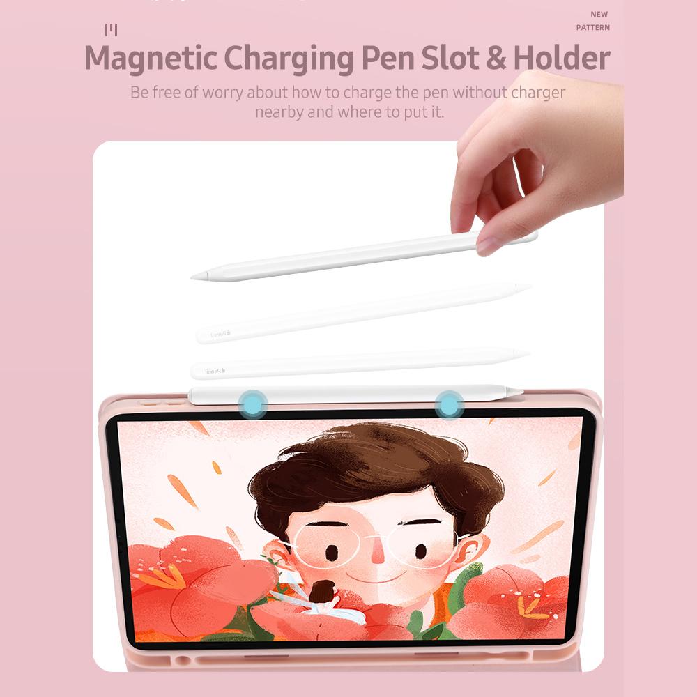 Hộp đựng bàn phím BT có thể tháo rời với Khe cắm bút sạc Touchpad Tương thích với iPad Pro11 2018/2020 / iPad air4 2020 Màu vàng