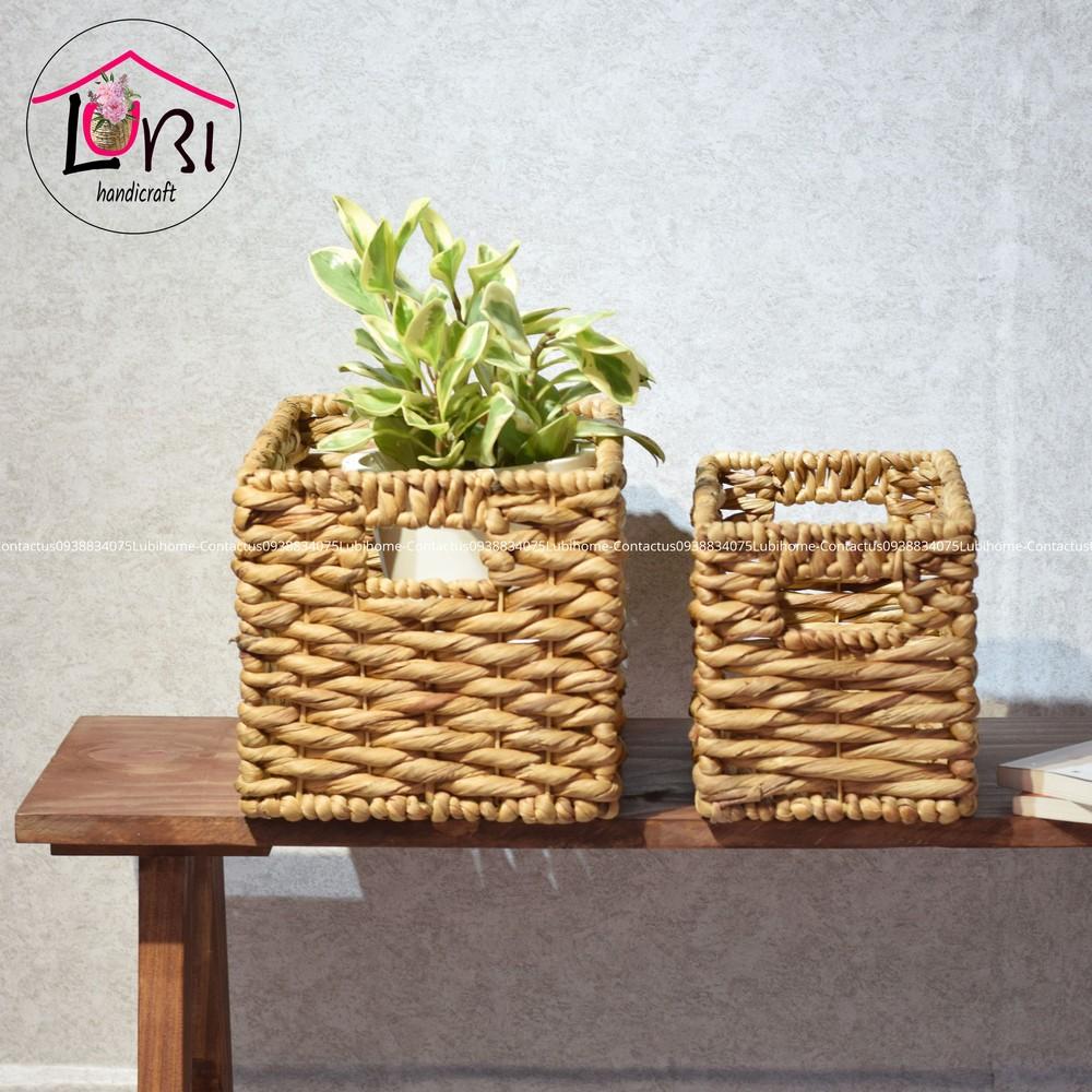 - LB081 Sọt lục bình hình chữ nhật đựng đồ đơn giản sang trọng