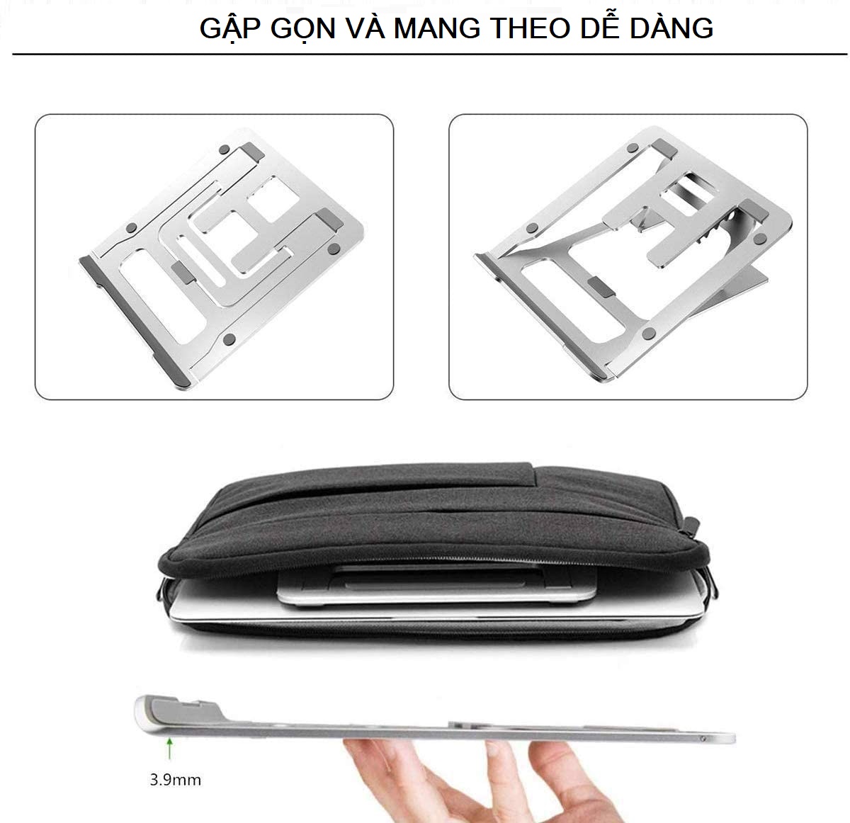 Giá Đỡ Máy Tính, Laptop, iPad, Macbook Hợp Kim Nhôm Cao Cấp. Hỗ Trợ Tản Nhiệt Chống Mỏi Cổ, Vai, Gáy. Hàng Chính Hãng Tamayoko