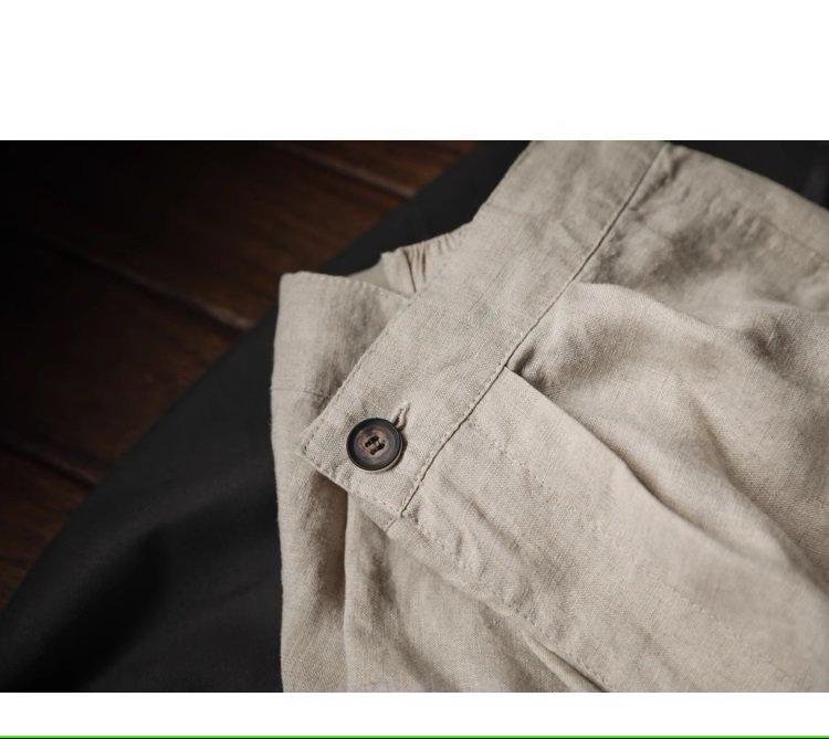 Set bộ vest Balzer Linen ve vuông túi đắp Form rộng kèm quần short Haint Boutique Bv06