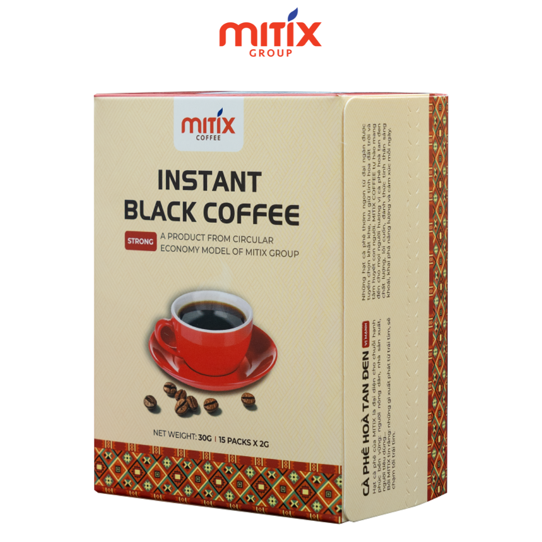 Cà phê hòa tan đen MITIX COFFEE loại 30gr (15 gói *2gr)