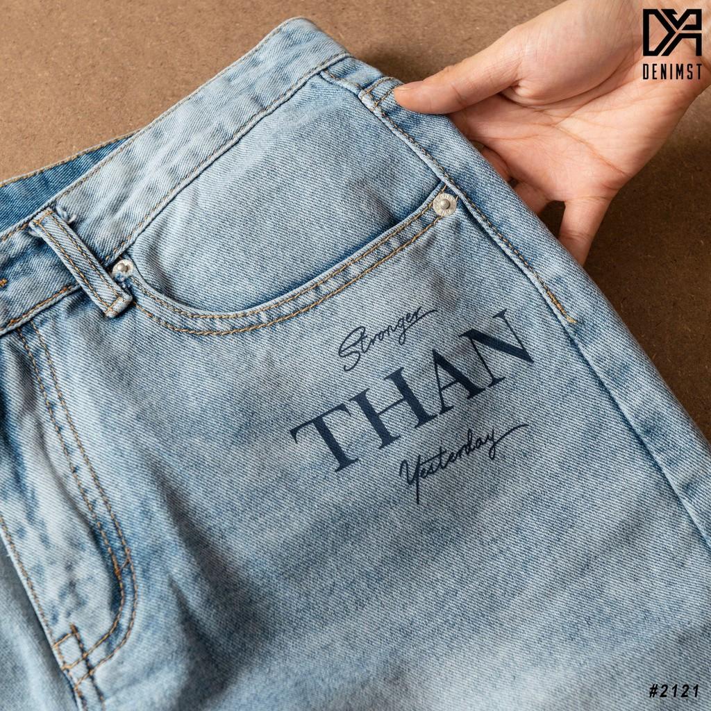 Quần short jean xanh THAN DENIMST 2121