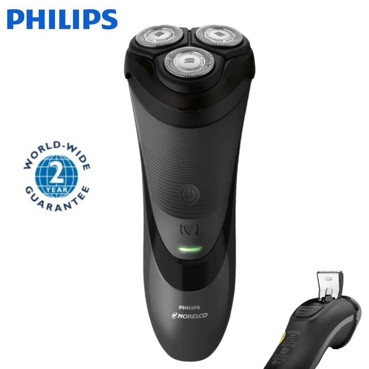 Máy cạo râu khô và ướt 3 đầu cạo ComfortCut Philips Norelco S3560/11 Tích hợp sạc nhanh - HÀNG NHẬP KHẨU