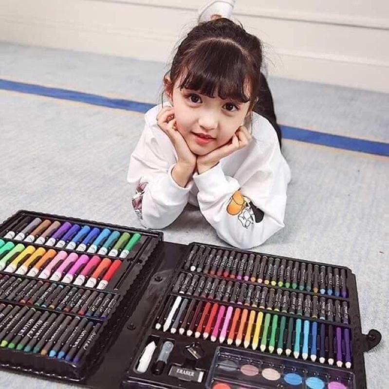 BỘ CHÌ TÔ MÀU 150 CHI TIẾT CHO BÉ