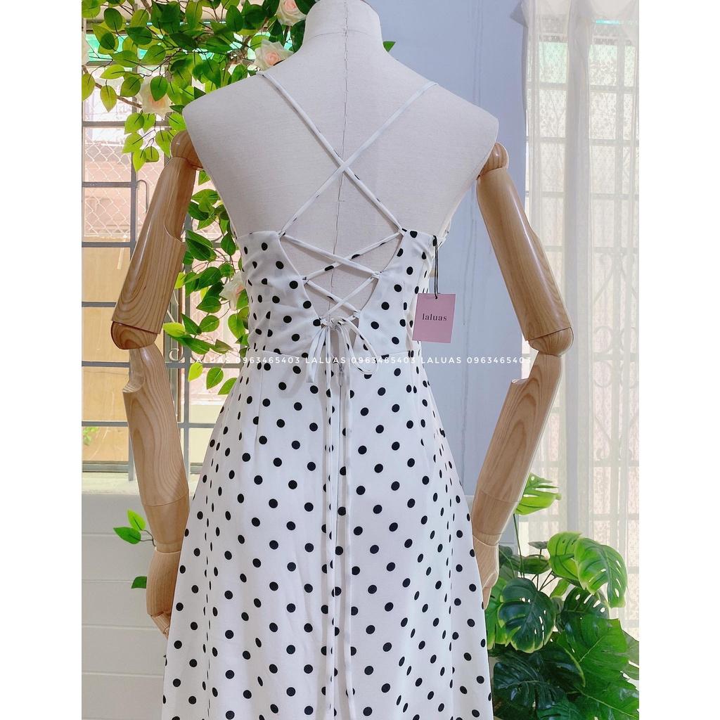Đầm 2 dây hở lưng bigsize có mút ngực Laluas