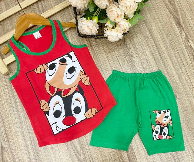 BỘ BA LỖ COTTON 4C BÉ GÁI SIZE ĐẠI - Đồ bộ trẻ em