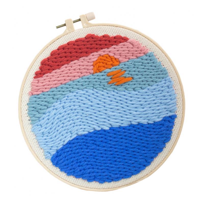 3 Sets Punch  Kits Rug-Punch Beginner Kit DIY Craft 20cm