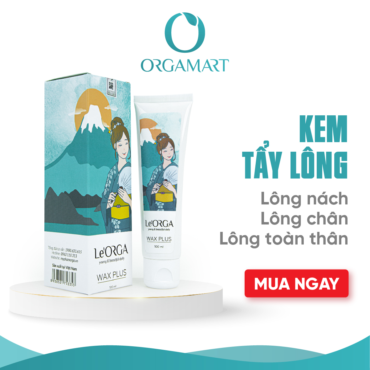 Gel tẩy lông Le’Orga Wax Plus (100ml)