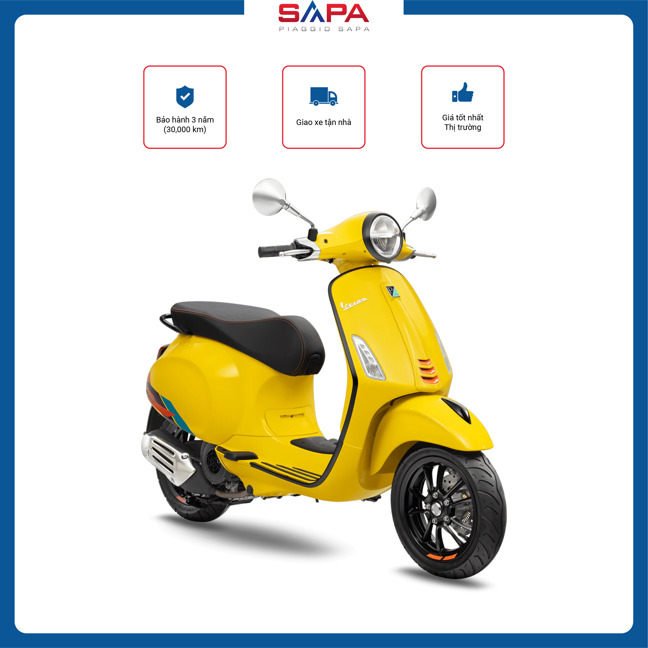 Xe Tay Ga Vespa Primavera S 125 Màu Vàng Yellow Sole