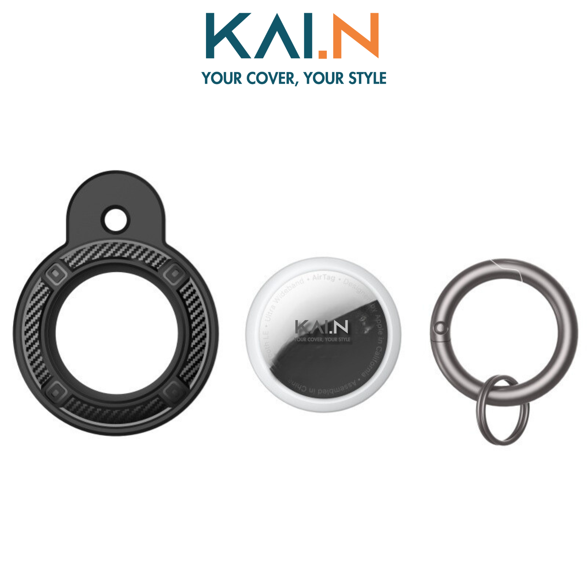 Case Ốp Vỏ Dành Cho Airtag, Kai.N Tracker TPU Kèm Khóa - Hàng Chính Hãng