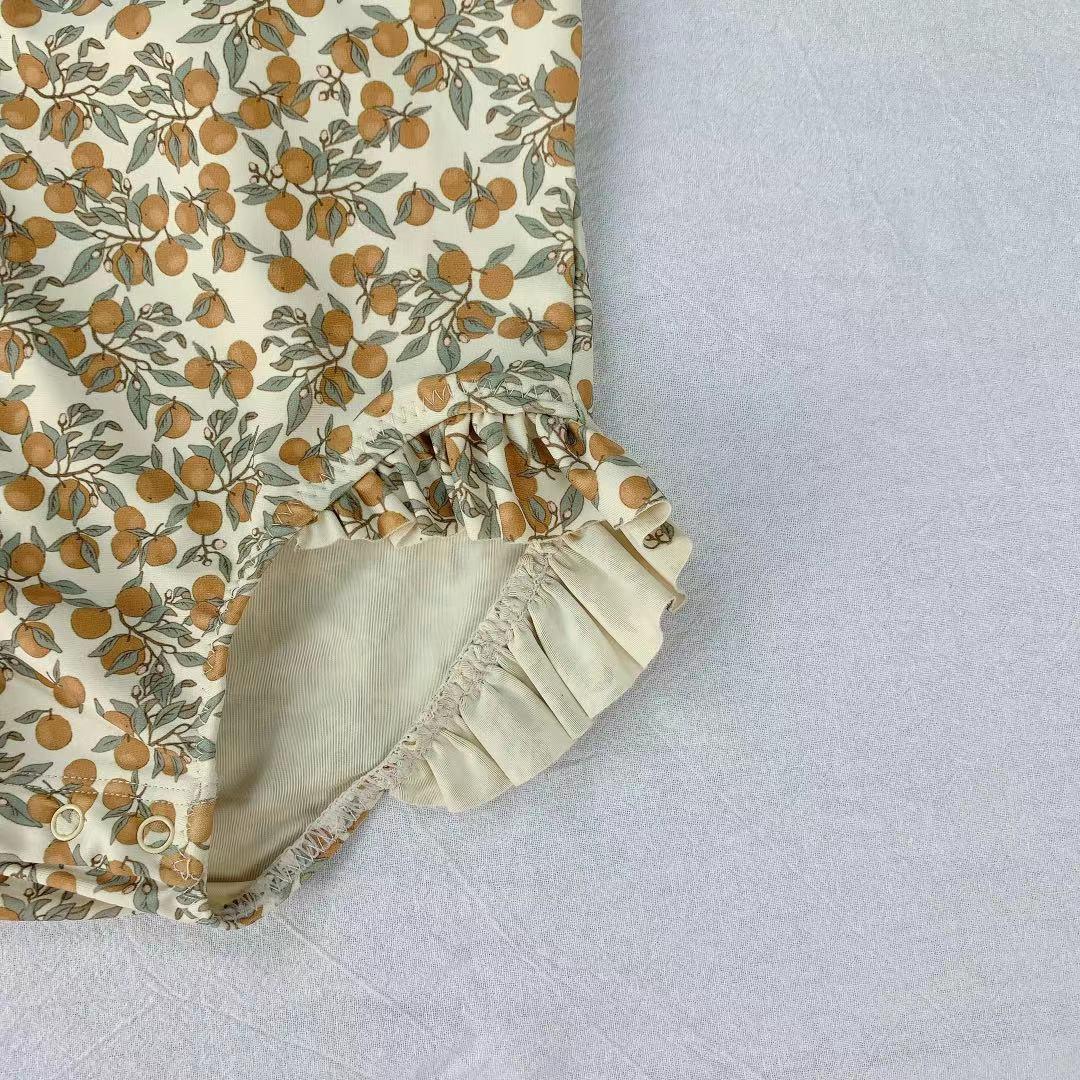 2021 Mới Mùa Hè Cho Bé Gái In Hoa Đồ Bơi Vai Tắt Trẻ Em Áo Liền Quần Kỳ Nghỉ Quần Áo Đi Biển Có Đồ Bơi