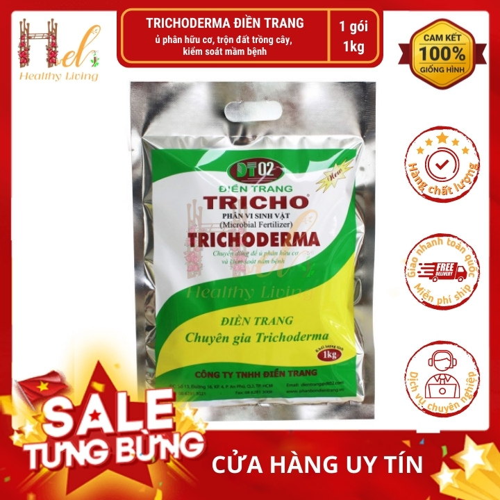 Chế Phẩm Men Vi Sinh Nấm Trichoderma Loại 1kg Điền Trang - Tricho 1000g Ủ Phân Bón Hữu Cơ Trồng Rau Sạch Bằng Đất Sạch