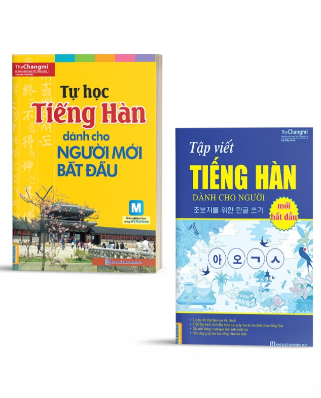 Combo Tự Học Tiếng Hàn Cho Người Mới Bắt Đầu Và Tập Viết Tiếng Hàn - Bản Quyền