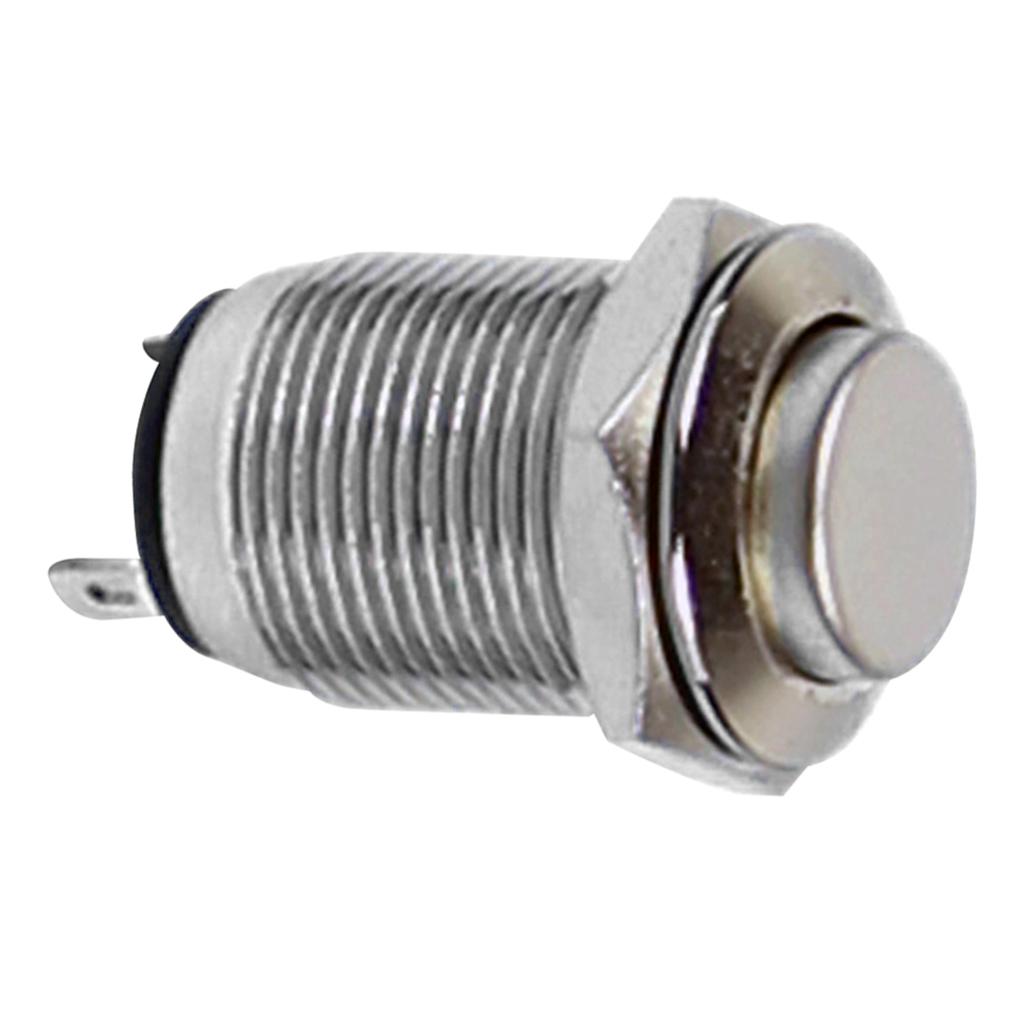 Mounting Hole 12mm 36V Waterproof Metal Indicator Reset Signal Light Blue LED Signal Lamp High-lighted ~Flat Head Welding Foot