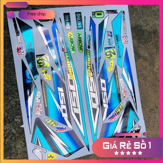 Tem rời dành cho xe winner GTR 150 chất liệu Crom cao cấp