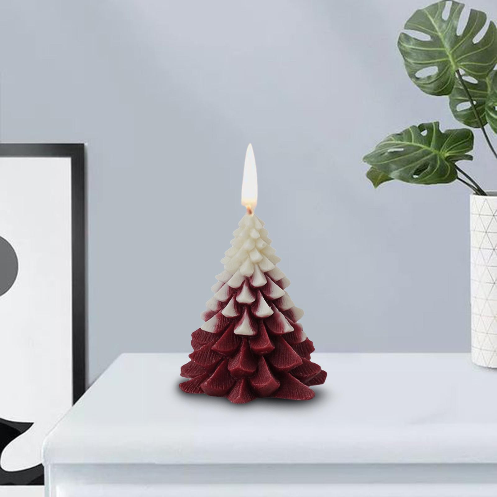 2PCS Christmas Tree Scented Candle Halloween Bar Home Decorative Photo Props