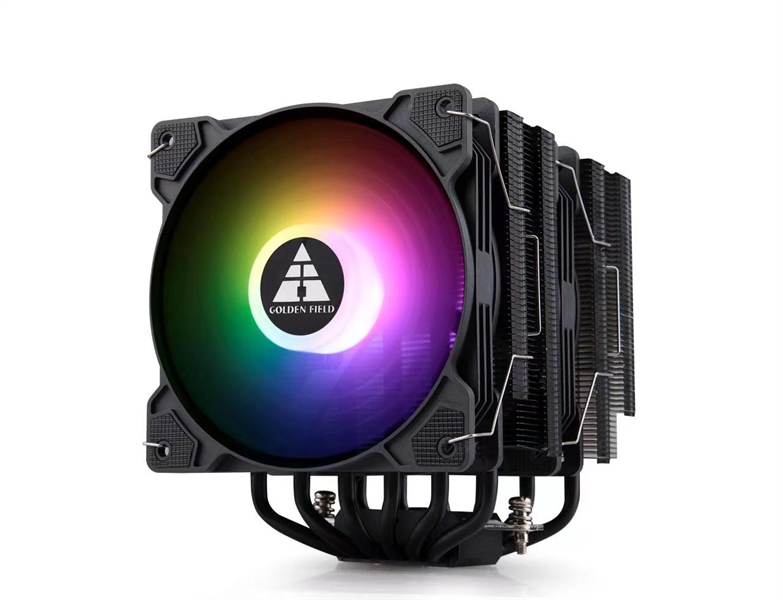 Tản nhiệt CPU GOLDEN FIELD WIND BLACK 2 FAN Led RGB Fan 12cm Bảo hành 24 tháng - Hàng chính hãng