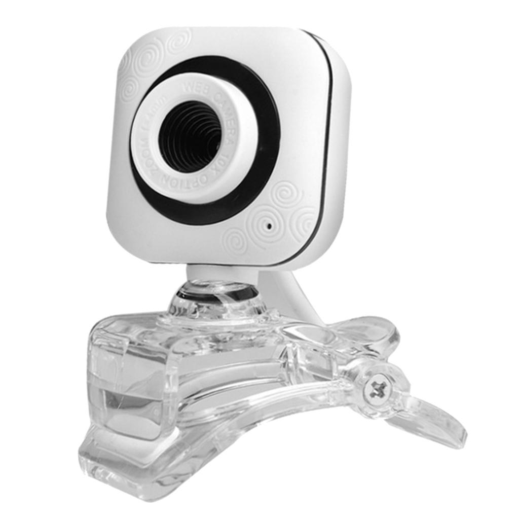 HD Webcam, 480P Live Streaming Camera w/Clear Clip, PC Desktop or Laptop USB Webcam Manual Focusing for Widescreen Video Calling and Recording