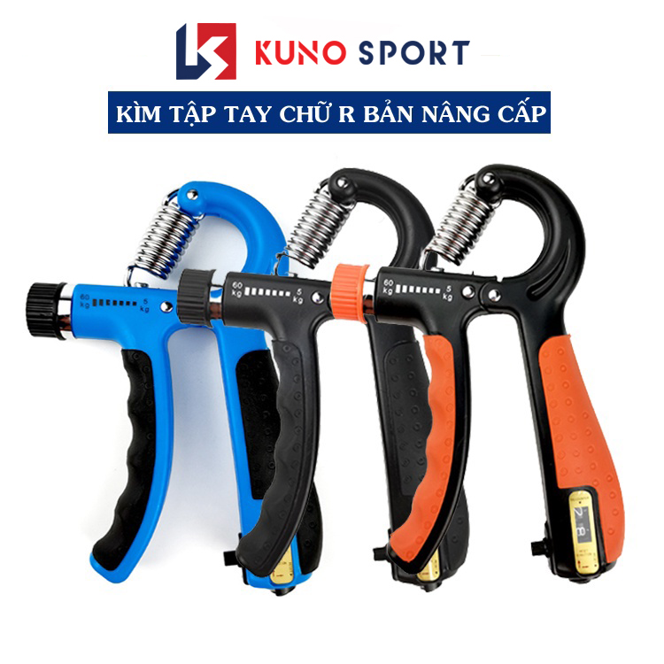 Kìm bóp tay, kìm tập cơ tay KUNOSPORT, dụng cụ tập cơ tay tập gym tại nhà có chỉnh lực 5-60kg