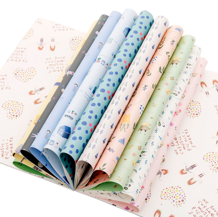 Tập Giấy Gói Quà Họa Tiết Dễ Thương Wrapping Paper Book 17-24A