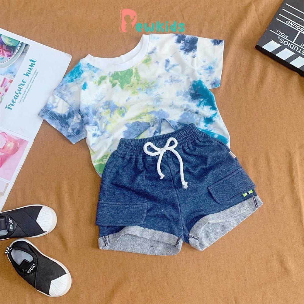 Bộ cộc tay cho bé Dewkids thun cotton cộc tay thoáng mát cho bé trai, bé gái