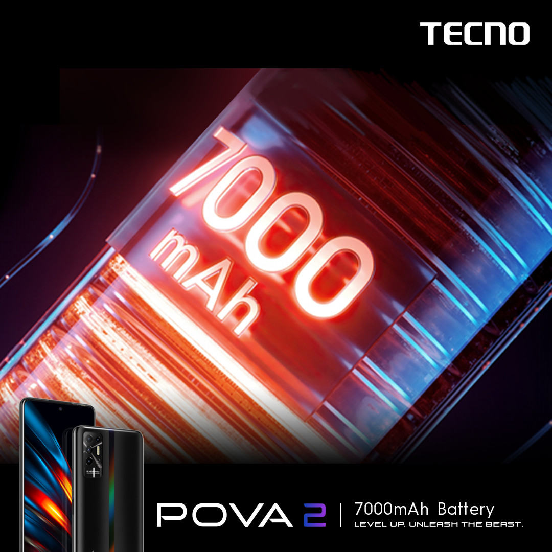 Tecno Pova 2 4GB l 64GB - Điện Thoại Thông Minh Chiến Game Cực Đỉnh - Hàng Chính Hãng