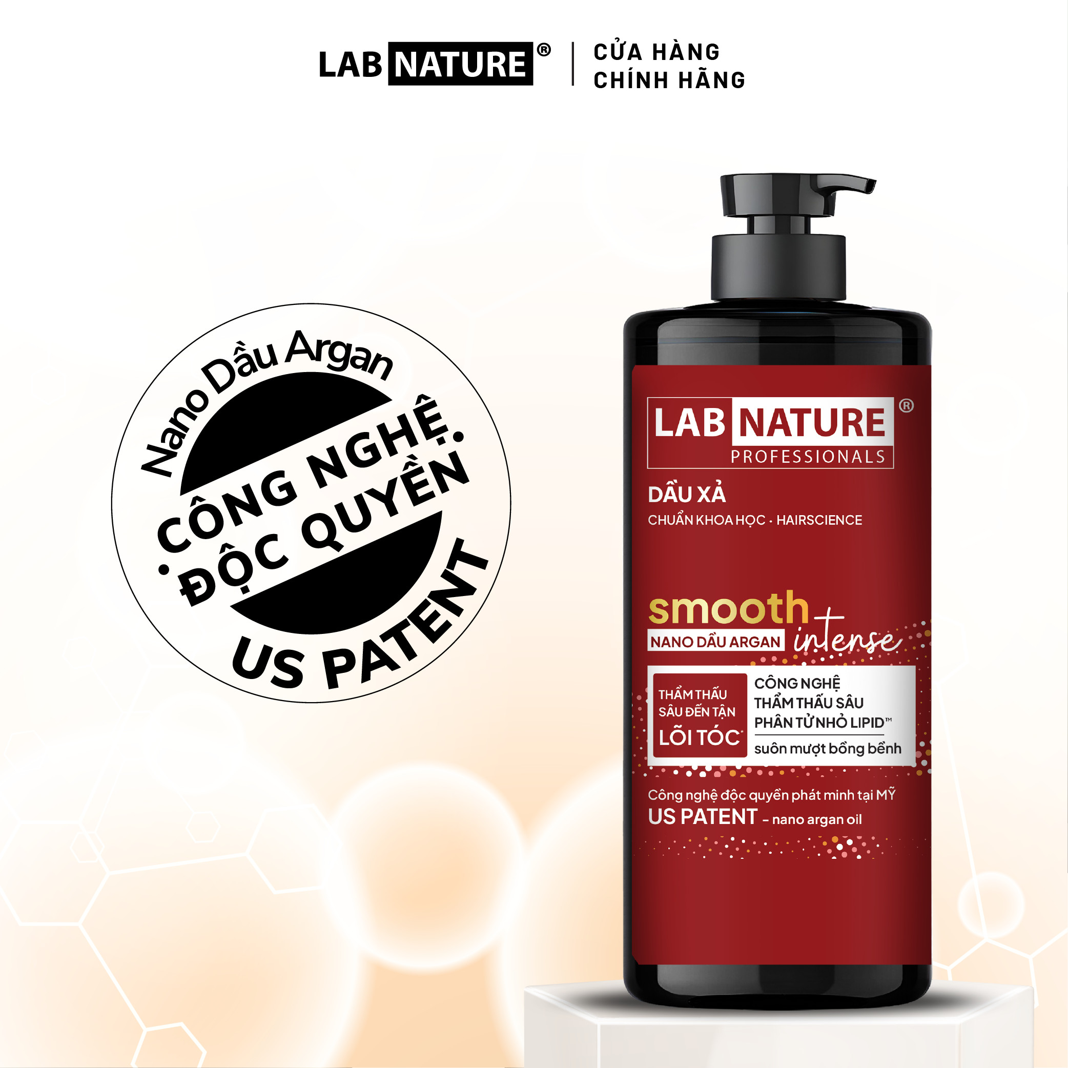 Dầu xả Lab Nature Smooth Suôn Mượt Bồng Bềnh - Công nghệ thẩm thấu sâu đến tận lõi tóc - 480g