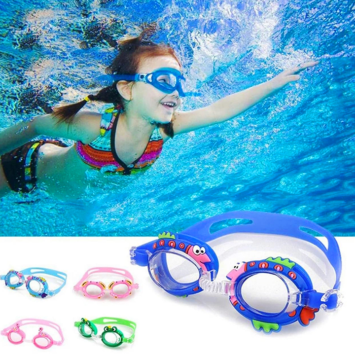 Kính bơi trẻ em chống nước chống tia UV cao cấp cho bé 3-10 tuổi họa tiết hình thú ngộ nghĩnh đáng yêu – KB006
