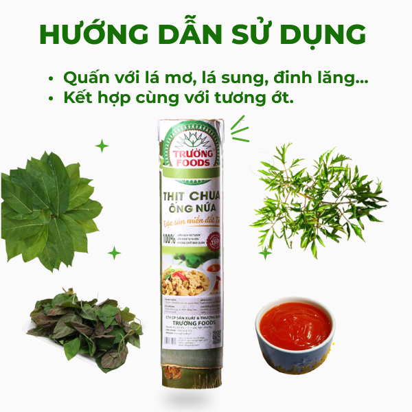 Combo 3 Thịt Chua Ống Nứa Đặc Biệt Trường Foods 180g/Ống