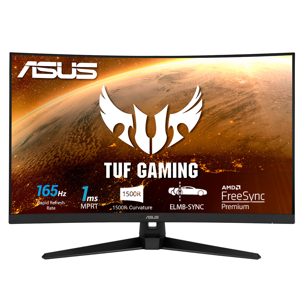 Màn Hình Cong Chuyên Game TUF Gaming VG328H1B 31,5 inch Full HD (1920x1080), 165Hz (Trên 144Hz), công nghệ Extreme Low Motion Blur, Adaptive-sync, FreeSync Premium, 1ms (MPRT) - Hàng Chính Hãng