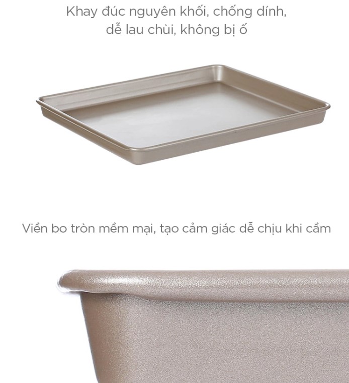 Khay nướng bánh Carbon chống dính FSLDZ-227