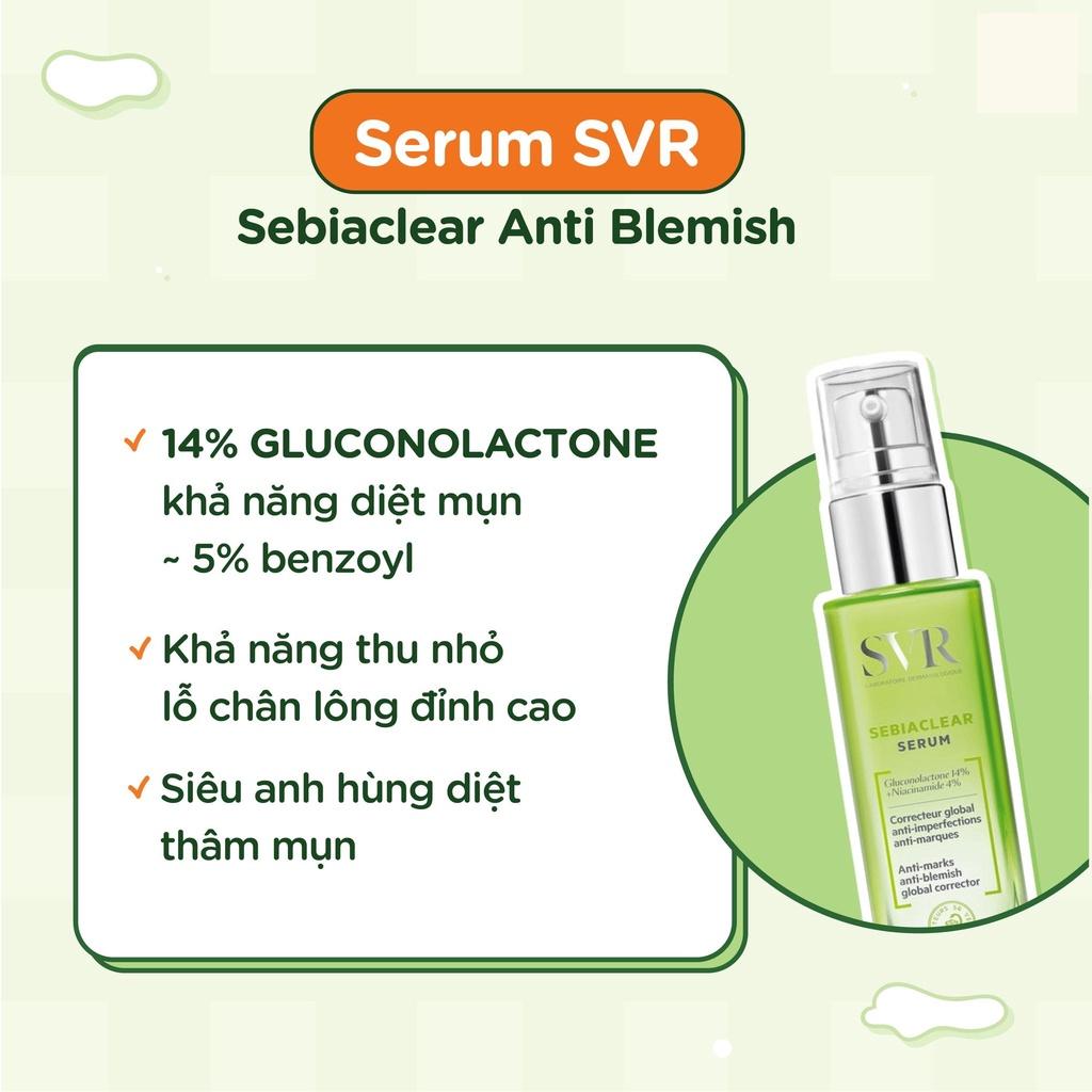 Tinh Chất Dưỡng Da SVR Sebiaclear Serum Làm Mờ Thâm Nám Giảm Mụn Kiềm Dầu Cấp Ẩm Chống Nhăn Mềm Mịn Da