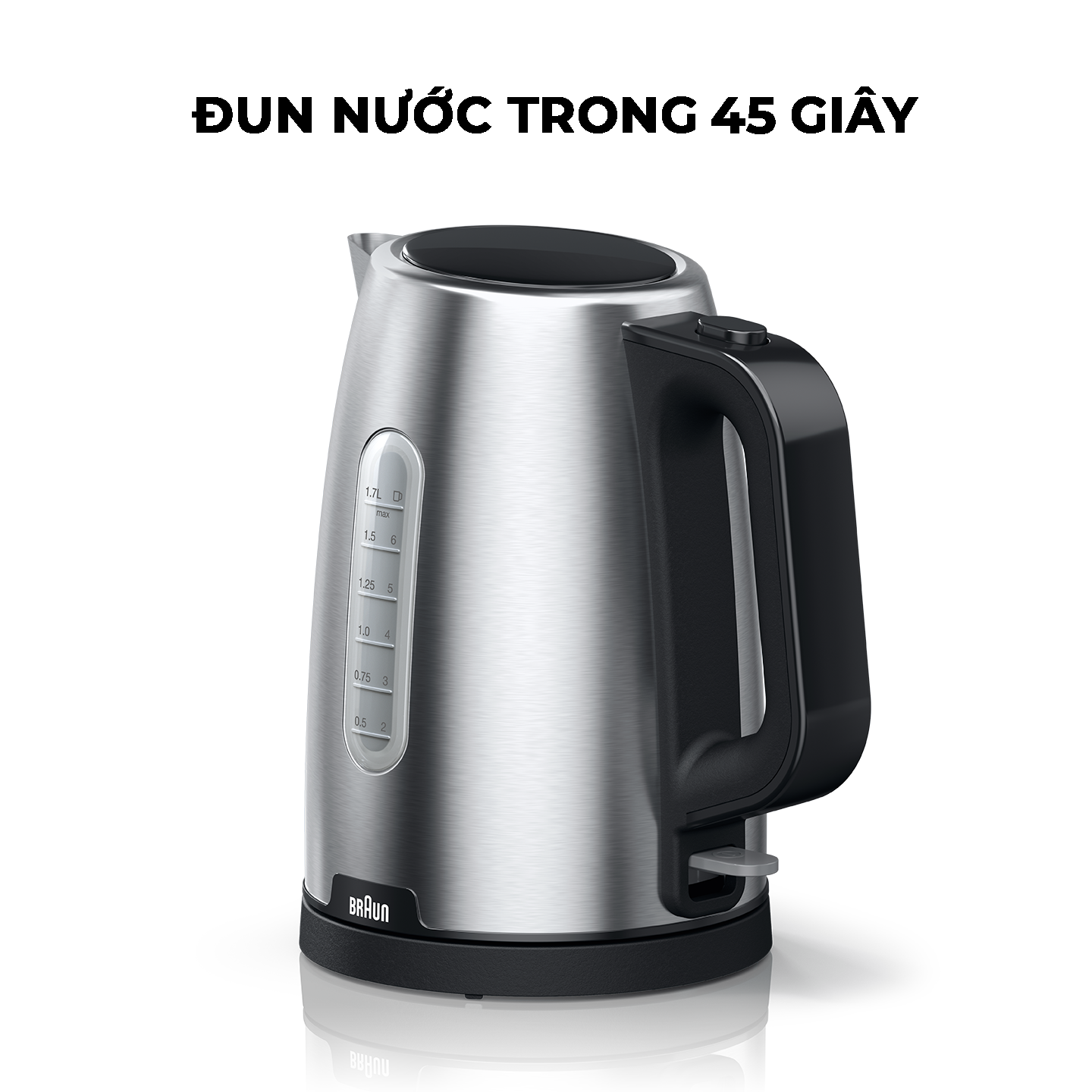 Ấm siêu tốc Braun WK1500BK-Hàng chính hãng