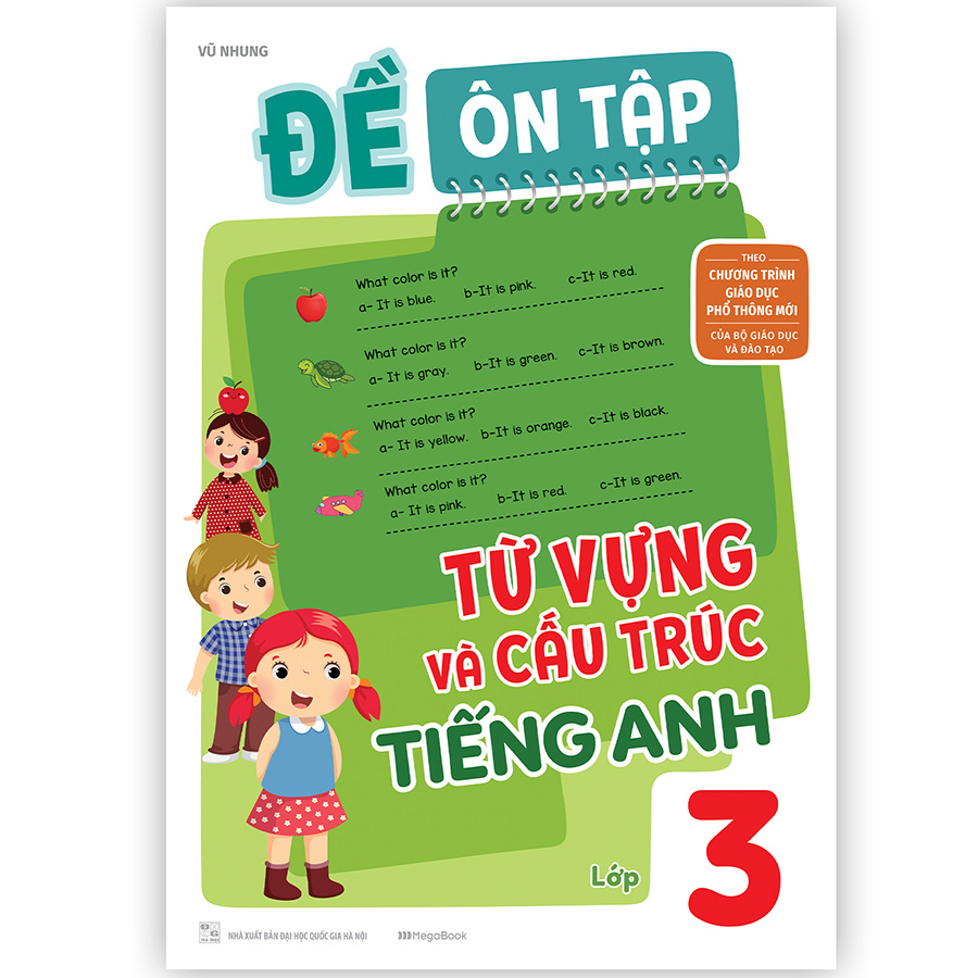 Đề ôn tập từ vựng và cấu trúc tiếng Anh lớp 3