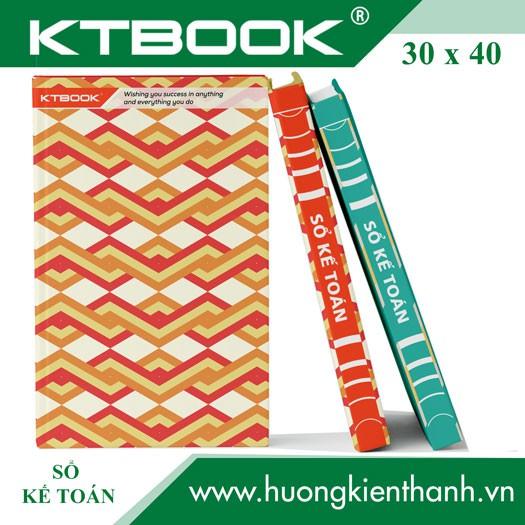 Sổ ghi chép Kế Toán bìa cứng giấy in caro cao cấp size 30 x 40 cm Khổ Lớn mã 500 (400 trang)