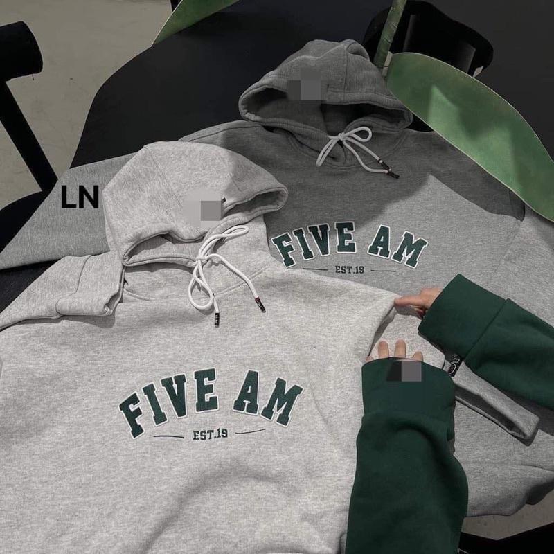 Áo hoodie FIVE AM mũ 2 lớp DA6