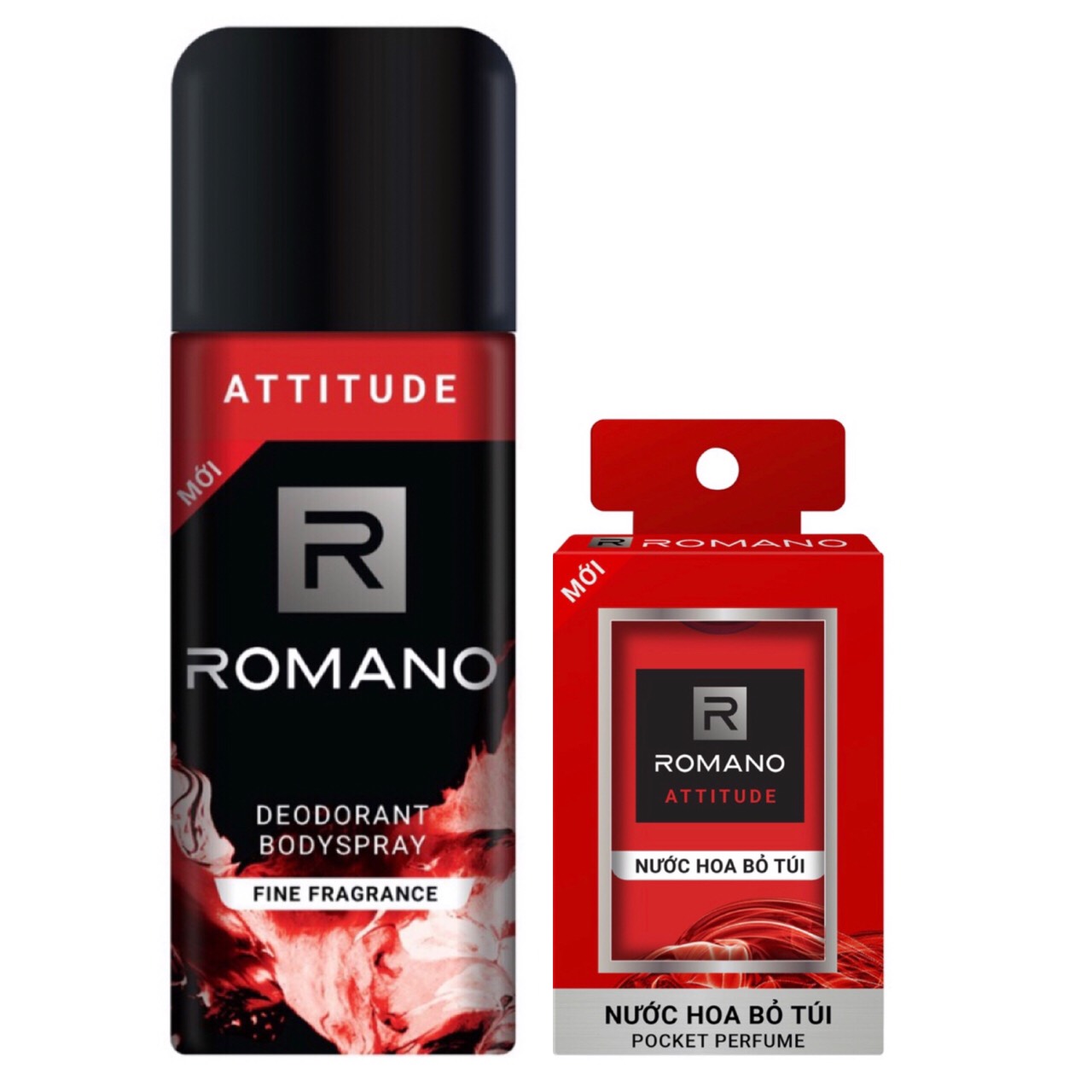 Combo Xịt khử mùi Romano Attitude 150ml+Nước hoa bỏ túi Romano Attitude 18ml