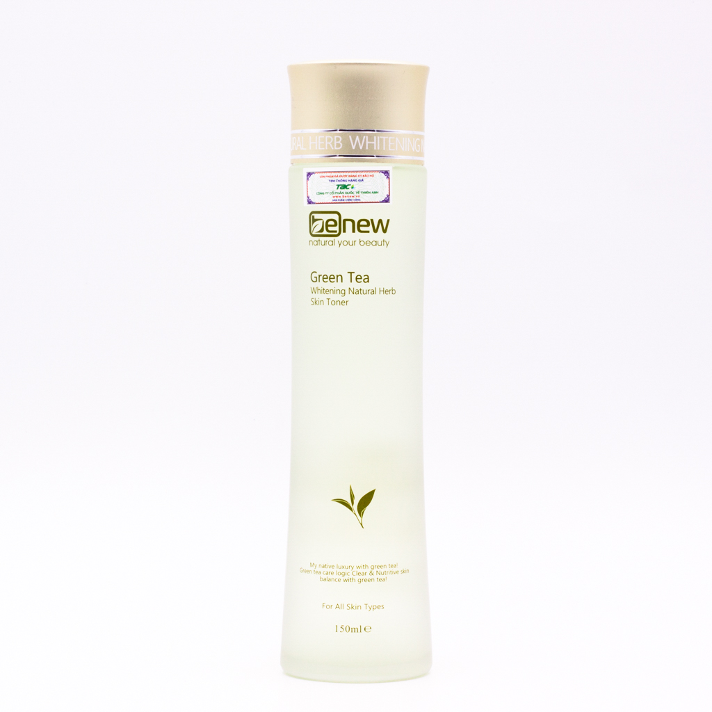 Nước hoa hồng trắng da trà xanh Benew Green Tea Whitening Natural Herb Skin Toner (150ml) – Hàng Chính Hãng