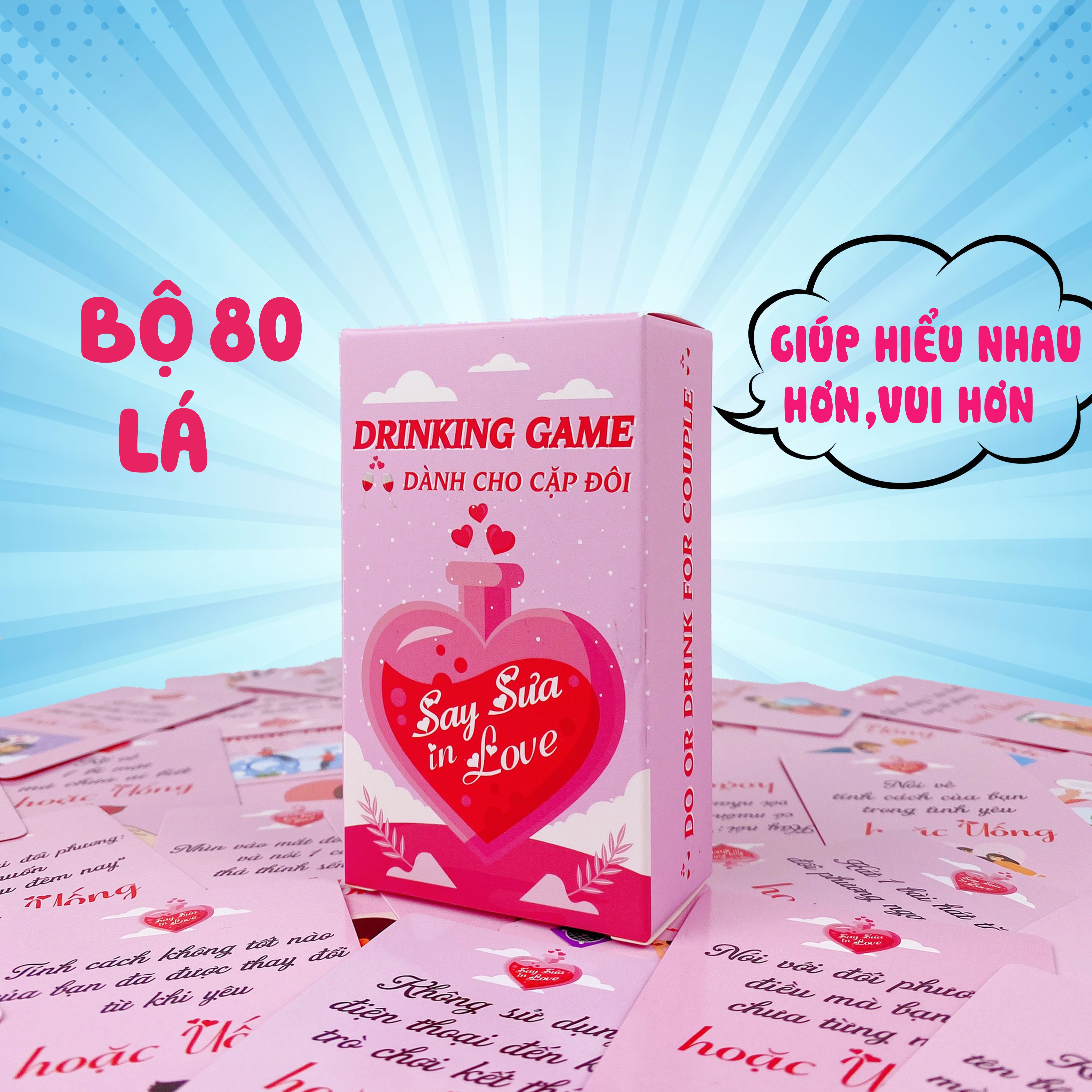 Bộ bài Drinking Game Dành Cho Cặp Đôi Do or Drink Say Sưa In Love