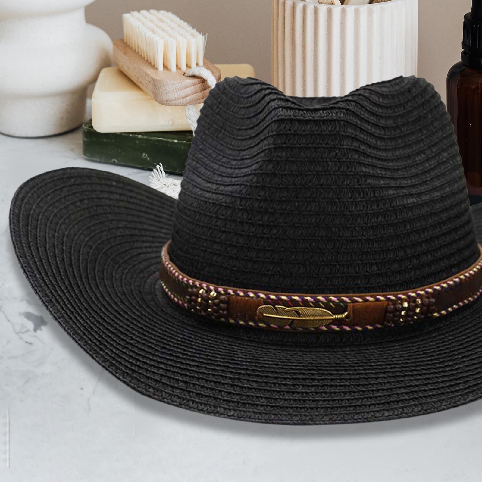 Cowboy hat Women Hats for Beach Unisex Costume Clothes Accessories Black