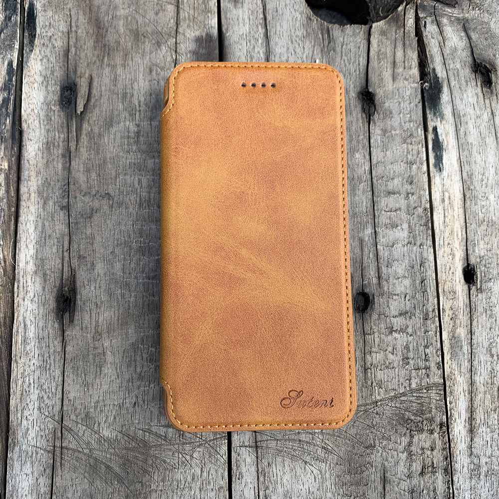 Bao da cao cấp dành cho iPhone 7 Plus / iPhone 8 Plus - Màu vàng