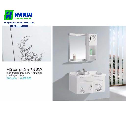 Tủ lavabo BN-839 chất liệu nhựa PVC